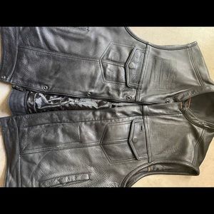 Leather MC vest